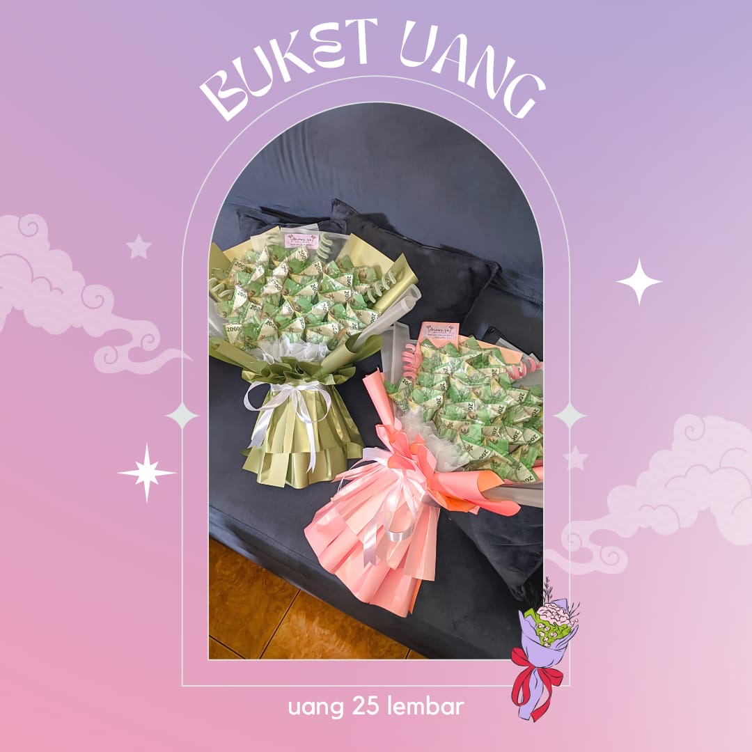 buket uang 25 lembar