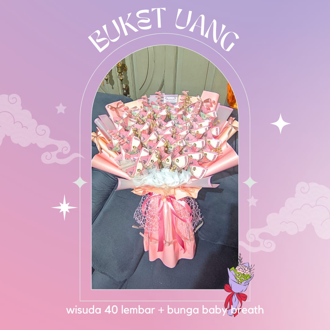 buket uang 40 lembar