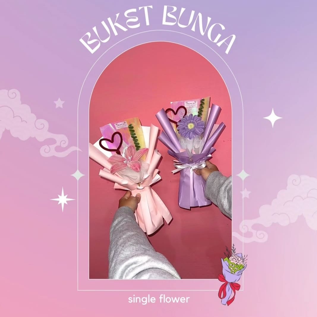 buket bunga lily/bunga gerbera